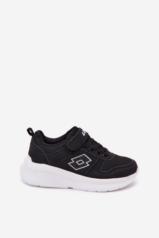 Kindersneakers met klittenband LOTTO SOBRIO 2601570K zwart