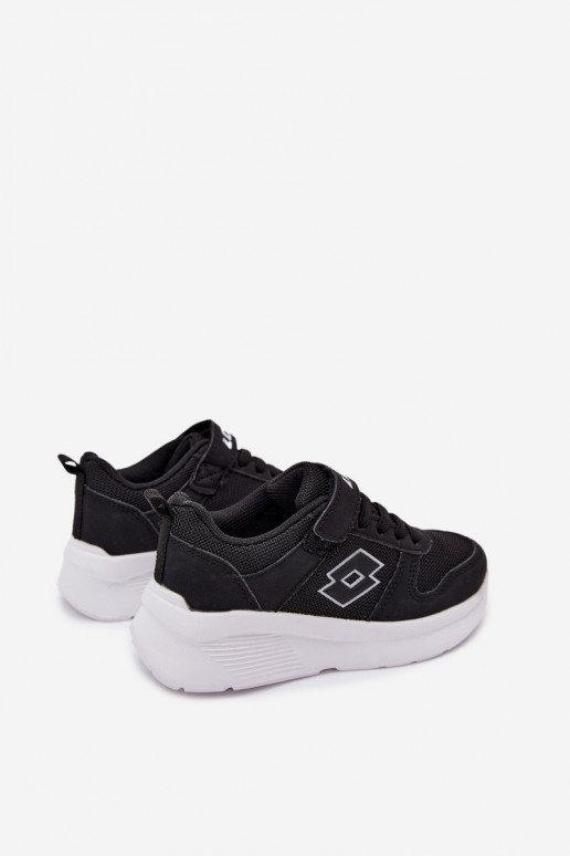 Kindersneakers met klittenband LOTTO SOBRIO 2601570K zwart