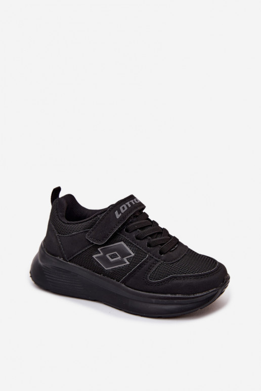 Kindersneakers met klittenband LOTTO SOBRIO 2601571K zwart