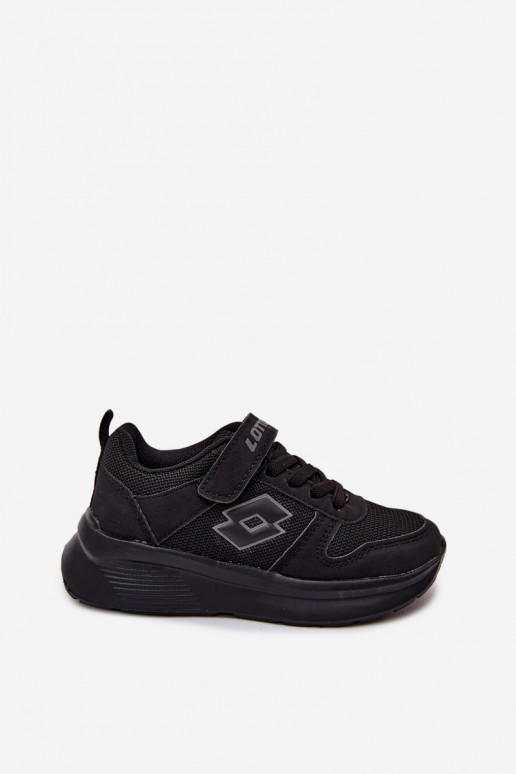 Kindersneakers met klittenband LOTTO SOBRIO 2601571K zwart