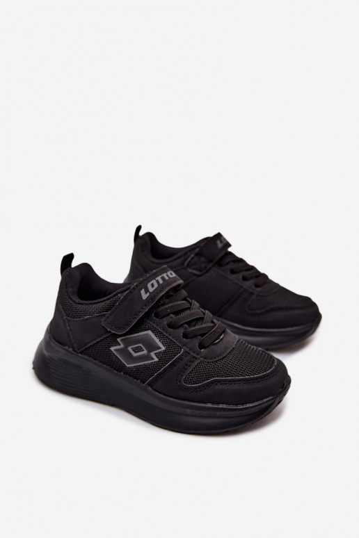 Kindersneakers met klittenband LOTTO SOBRIO 2601571K zwart