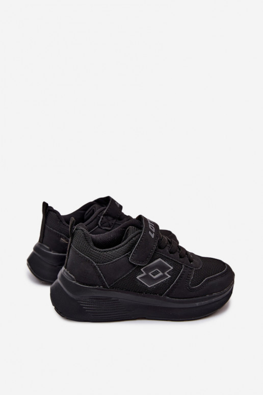 Kindersneakers met klittenband LOTTO SOBRIO 2601571K zwart