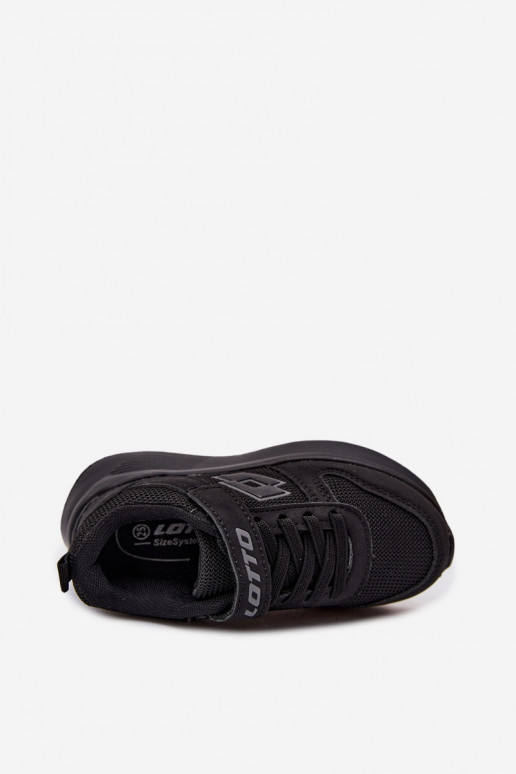 Kindersneakers met klittenband LOTTO SOBRIO 2601571K zwart