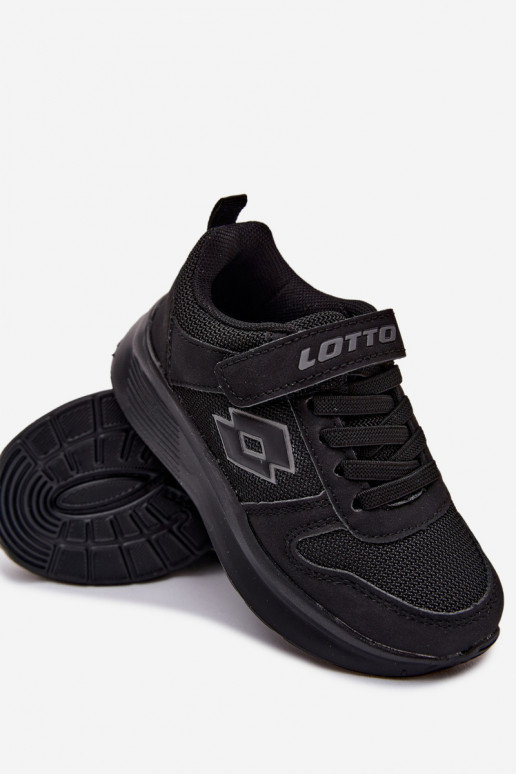 Kindersneakers met klittenband LOTTO SOBRIO 2601571K zwart