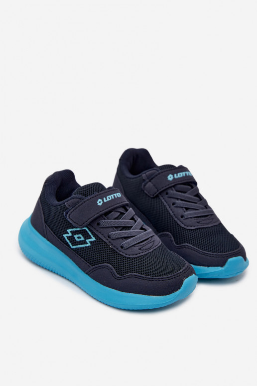 Kindersneakers met klittenband LOTTO 2600002K CONNEECT donkerblauw