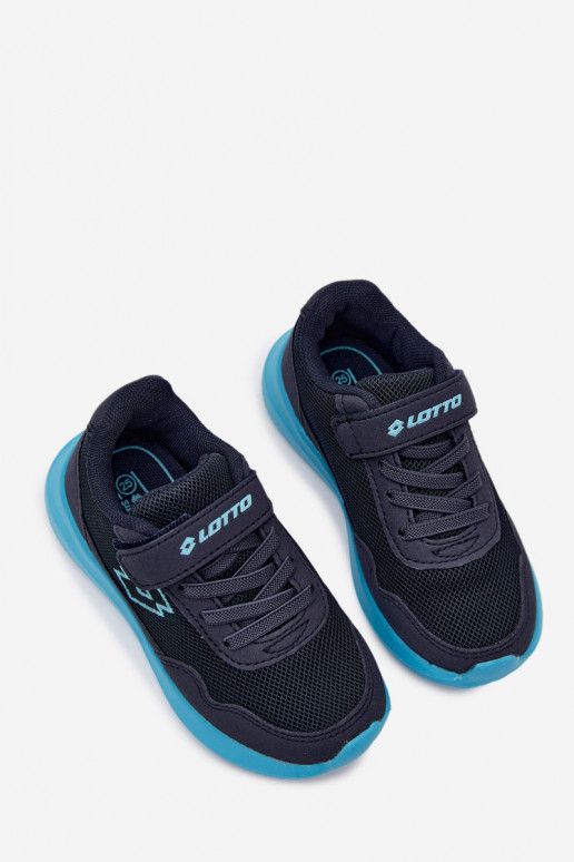 Kindersneakers met klittenband LOTTO 2600002K CONNEECT donkerblauw