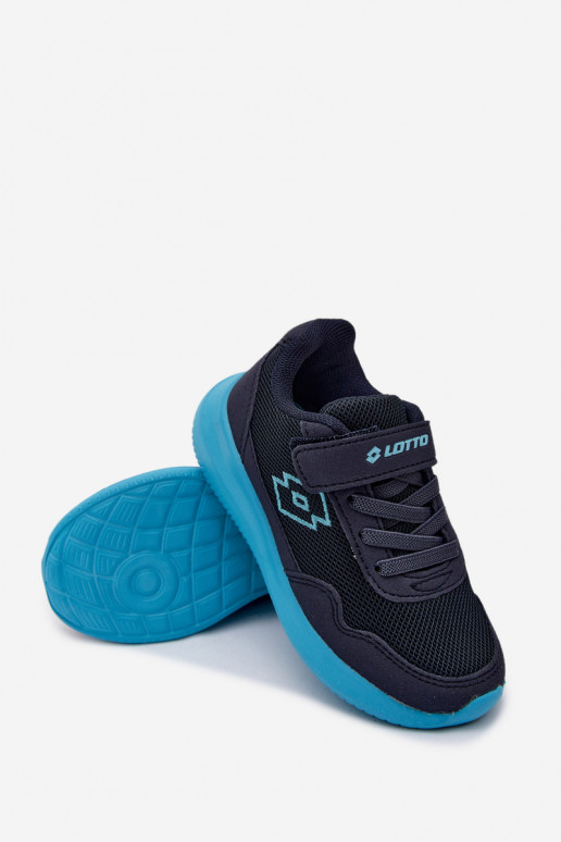 Kindersneakers met klittenband LOTTO 2600002K CONNEECT donkerblauw