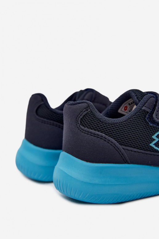 Kindersneakers met klittenband LOTTO 2600002K CONNEECT donkerblauw