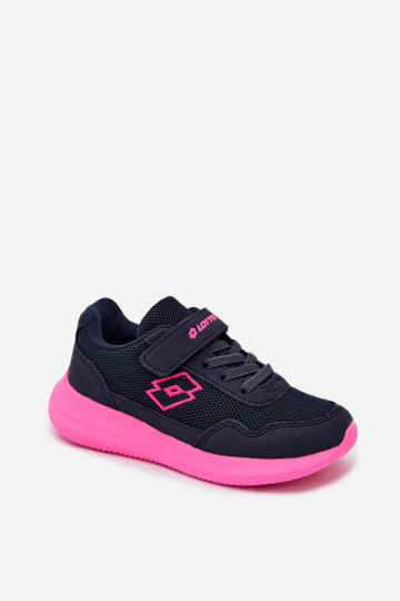 Kindersneakers met klittenband LOTTO 2600002K CONNEECT blauw-roze