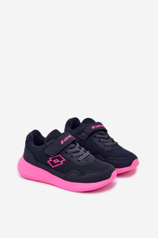 Kindersneakers met klittenband LOTTO 2600002K CONNEECT blauw-roze
