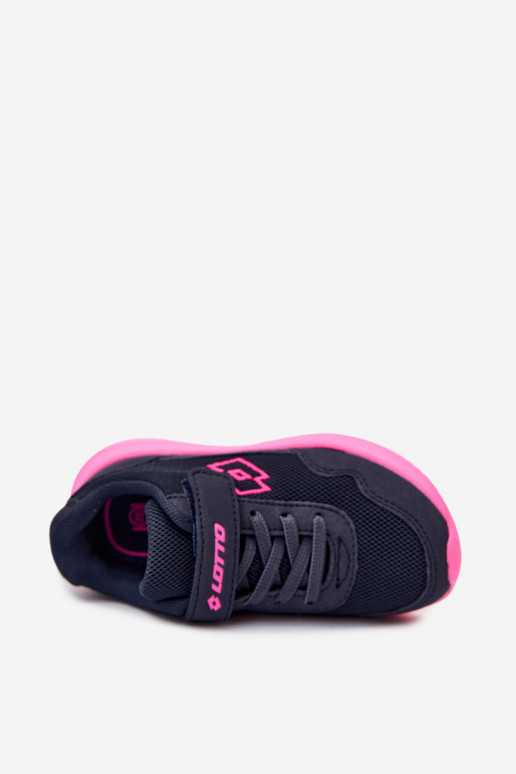 Kindersneakers met klittenband LOTTO 2600002K CONNEECT blauw-roze