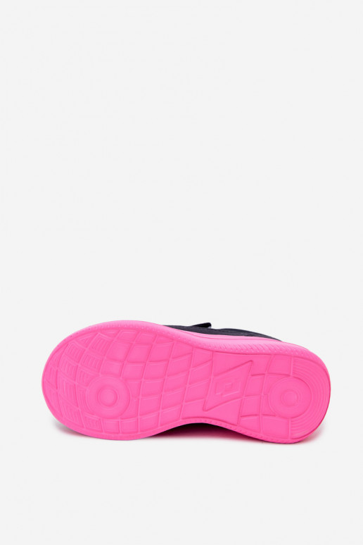 Kindersneakers met klittenband LOTTO 2600002K CONNEECT blauw-roze