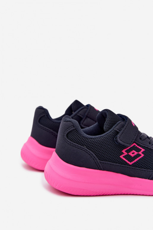 Kindersneakers met klittenband LOTTO 2600002K CONNEECT blauw-roze