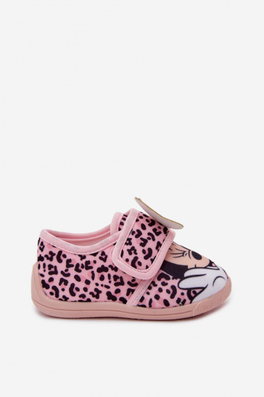 Kinderslippers met klittenband MINNIE MOUSE roze