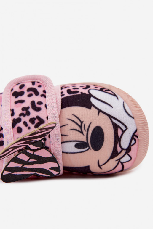 Kinderslippers met klittenband MINNIE MOUSE roze
