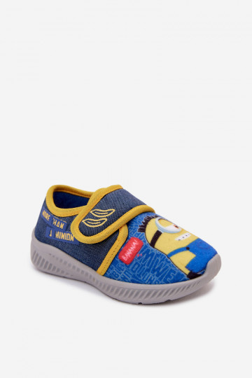 Kinderslippers Minions blauw-geel