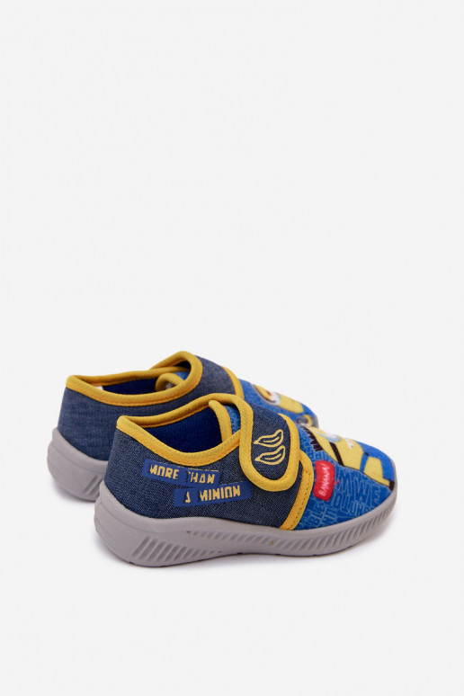 Kinderslippers Minions blauw-geel