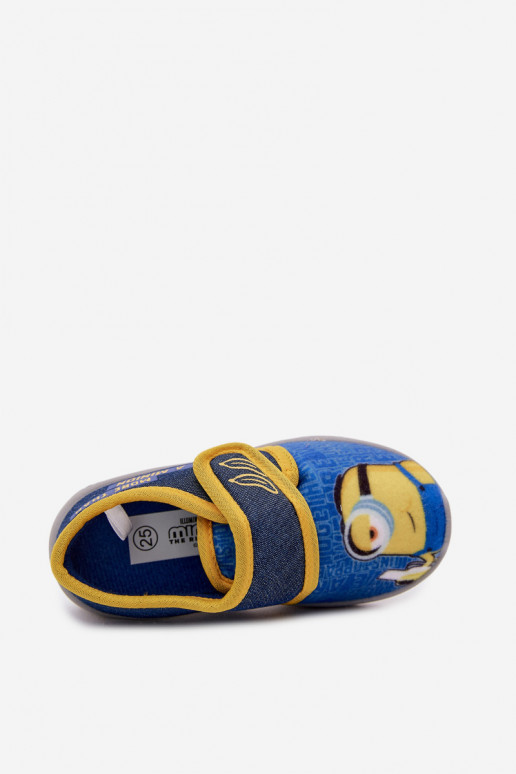 Kinderslippers Minions blauw-geel