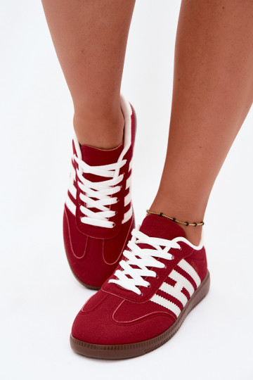 Heren rode sneakers met bandjes Chrissy