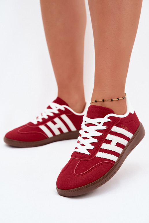 Heren rode sneakers met bandjes Chrissy