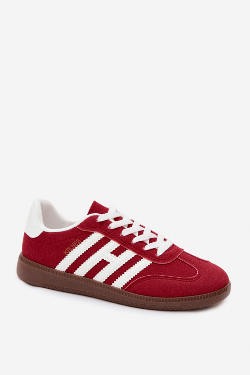 Heren rode sneakers met bandjes Chrissy