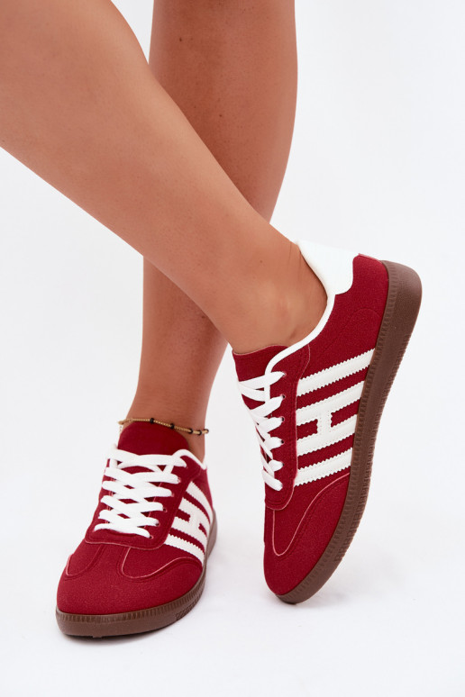 Heren rode sneakers met bandjes Chrissy