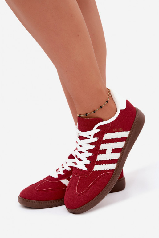 Heren rode sneakers met bandjes Chrissy