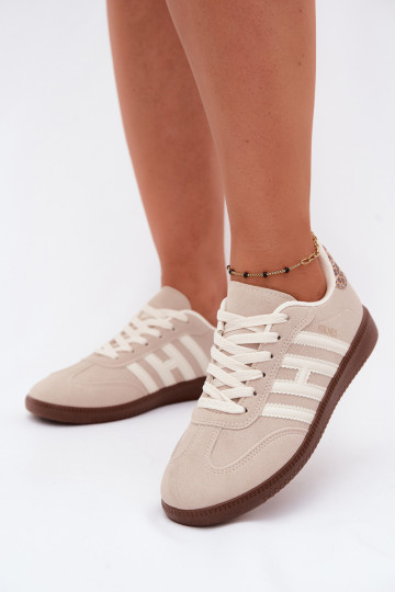 Heren sandkleurige sneakers met bandjes Chrissy 2