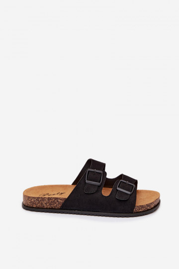 Heren zwarte slippers met gespen Ruby 2