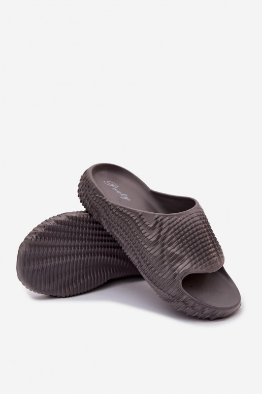 Heren grijze lichte slippers Hilda
