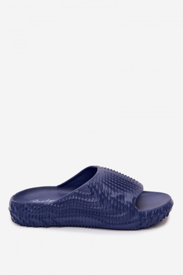 Lichte donkerblauwe slippers voor heren Hilda 2