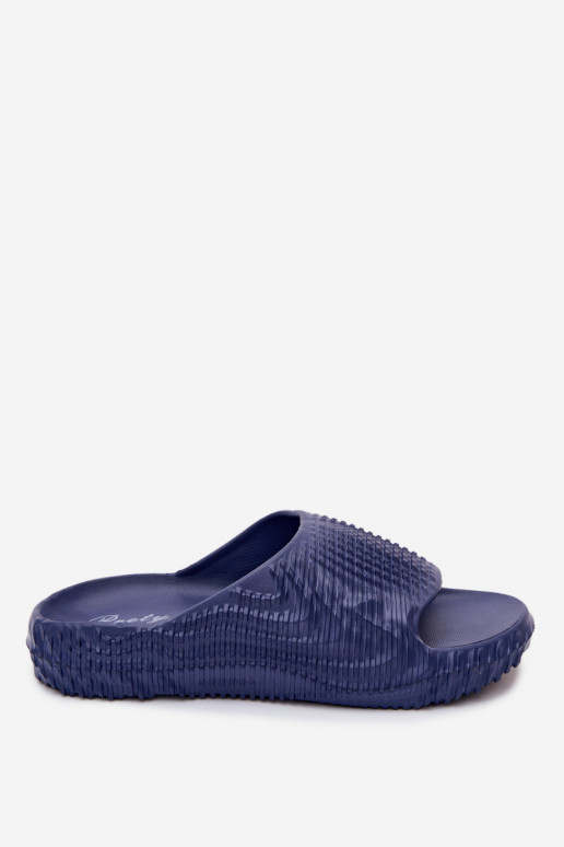 Lichte donkerblauwe slippers voor heren Hilda