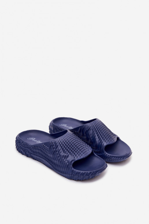 Lichte donkerblauwe slippers voor heren Hilda