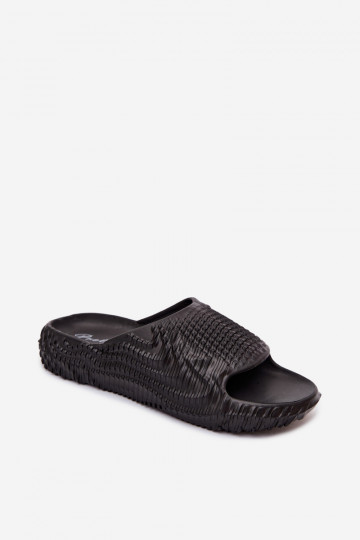 Lichte zwarte slippers voor heren Hilda