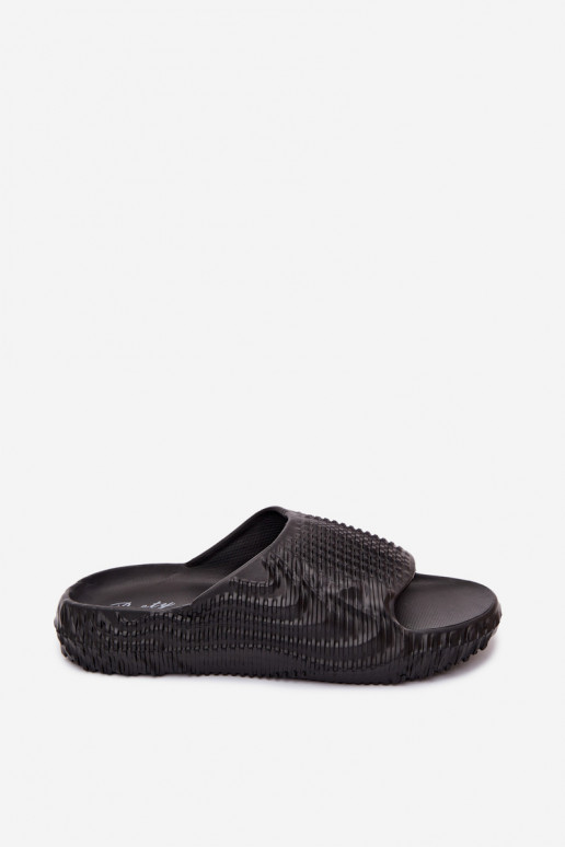 Lichte zwarte slippers voor heren Hilda