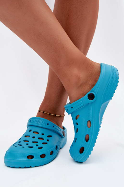 Lichte turquoise klompen voor dames Parker