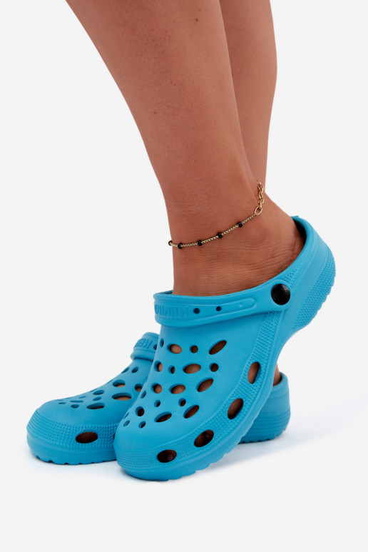 Lichte turquoise klompen voor dames Parker