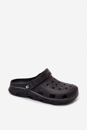 Heren lichte zwarte slippers Leoniel