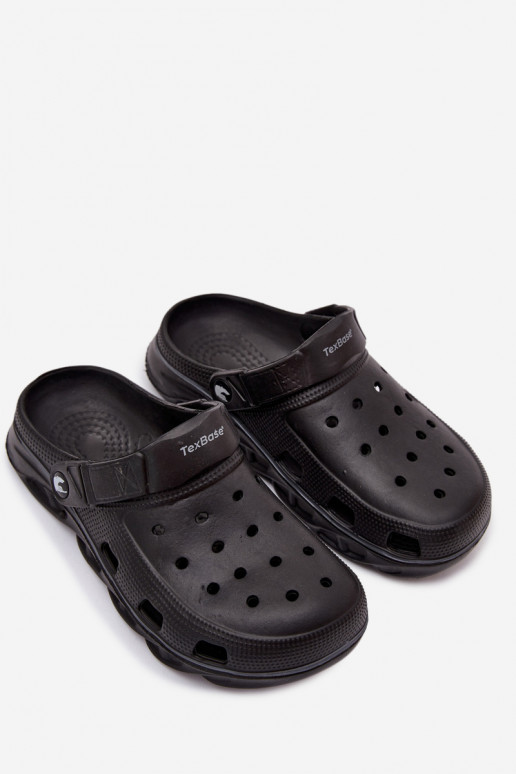 Heren lichte zwarte slippers Leoniel