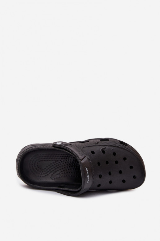 Heren lichte zwarte slippers Leoniel