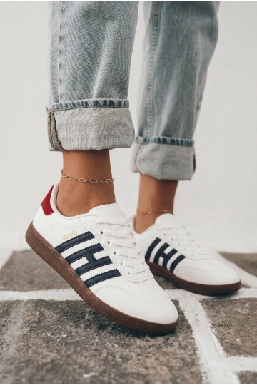 Heren witte sneakers met bandjes Chrissy