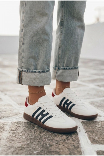 Heren witte sneakers met bandjes Chrissy 2