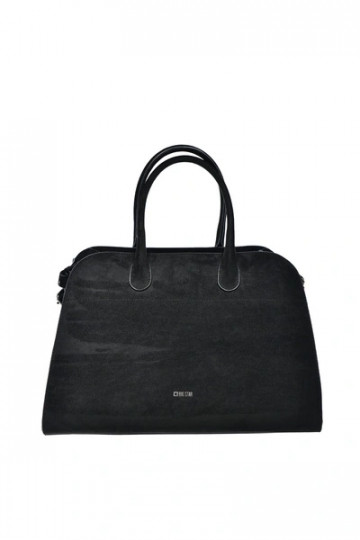 Dames zwarte tas van eco-suède Big Star SS574007
