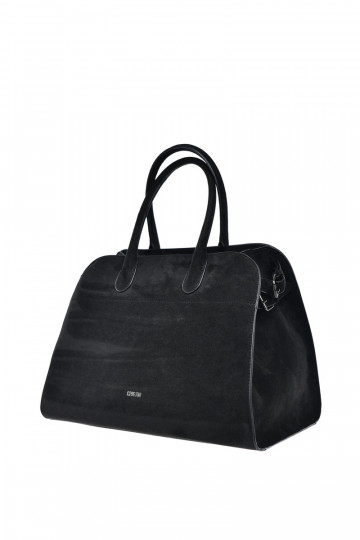 Dames zwarte tas van eco-suède Big Star SS574007 2