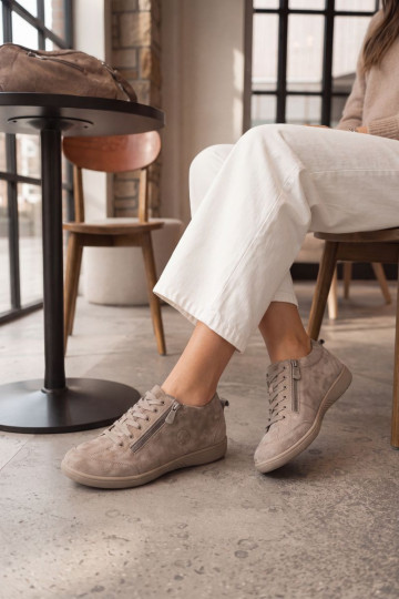 Dames schoenen in zand faux suede Brindle 2