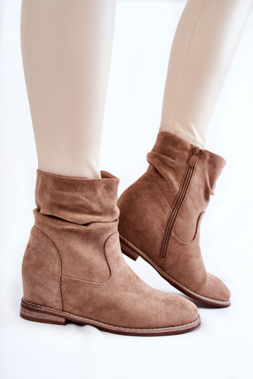 Faux suède schoenen in zandkleur Finney