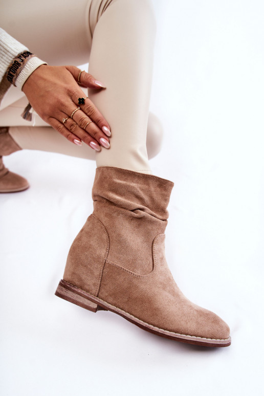 Faux suède schoenen in zandkleur Finney
