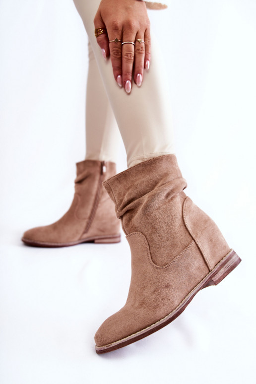 Faux suède schoenen in zandkleur Finney