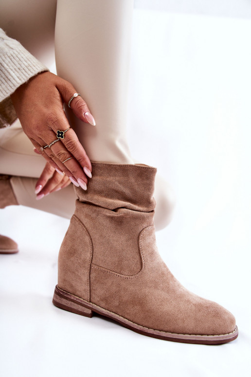 Faux suède schoenen in zandkleur Finney