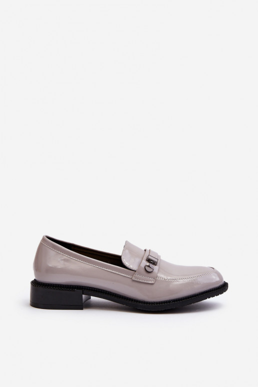 Dames gepatineerde loafers in grijze kleur Nerilaja